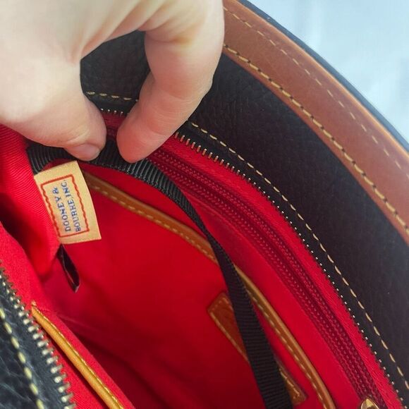 Dooney & Bourke VTG Florentine Black Satchel Purse Handbag New - Picture 13 of 16